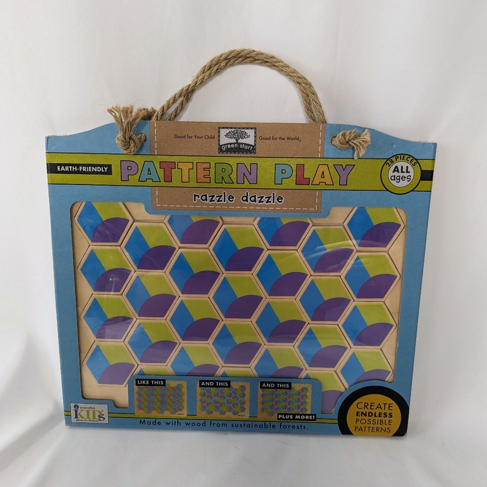 Innovative Kids Pattern Play Wooden Puzzles: Razzle Dazzle 28 Pc All Ages  NEW